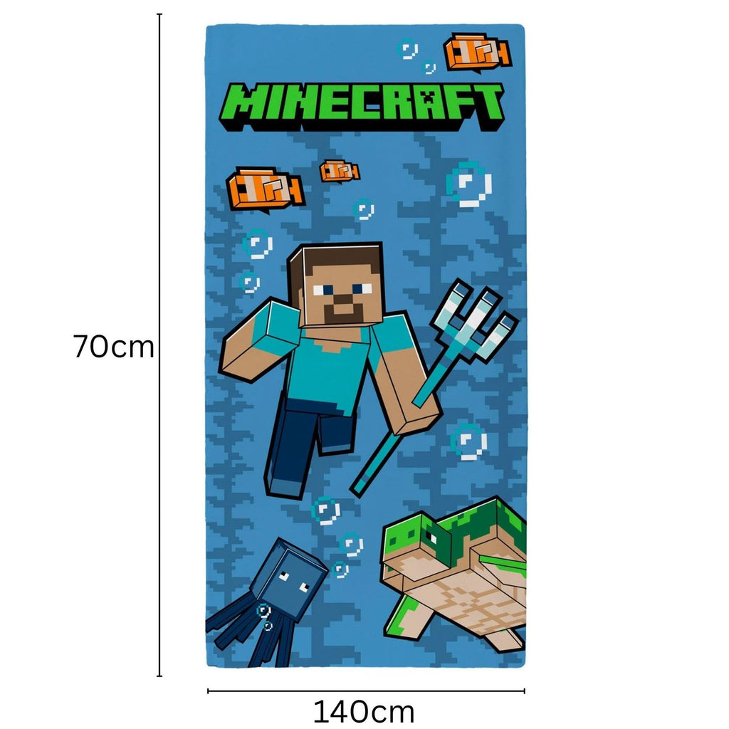 Minecraft Trident Printed Beach Towel Kids Game Towel - image 2