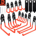 SBGGRL 15 Pack Heavy Duty Garage Hooks – Wall Mount Tool Storage Hangers