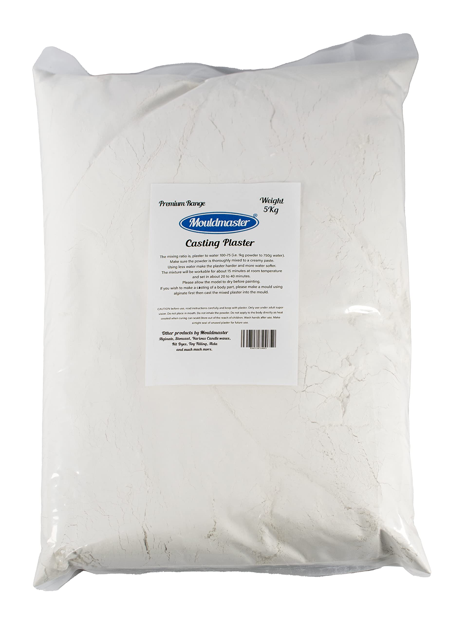 Mouldmaster Premium Casting Plaster – 5kg White Plaster of Paris