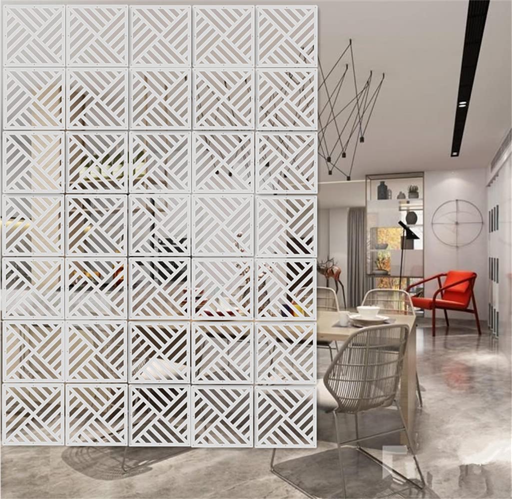 12Pcs/Set White Hanging Room Divider Screens DIY Panel Screens Partition Wall Dividers Room Decorative With All Accessories 29 x 29 cm M3 - image 4