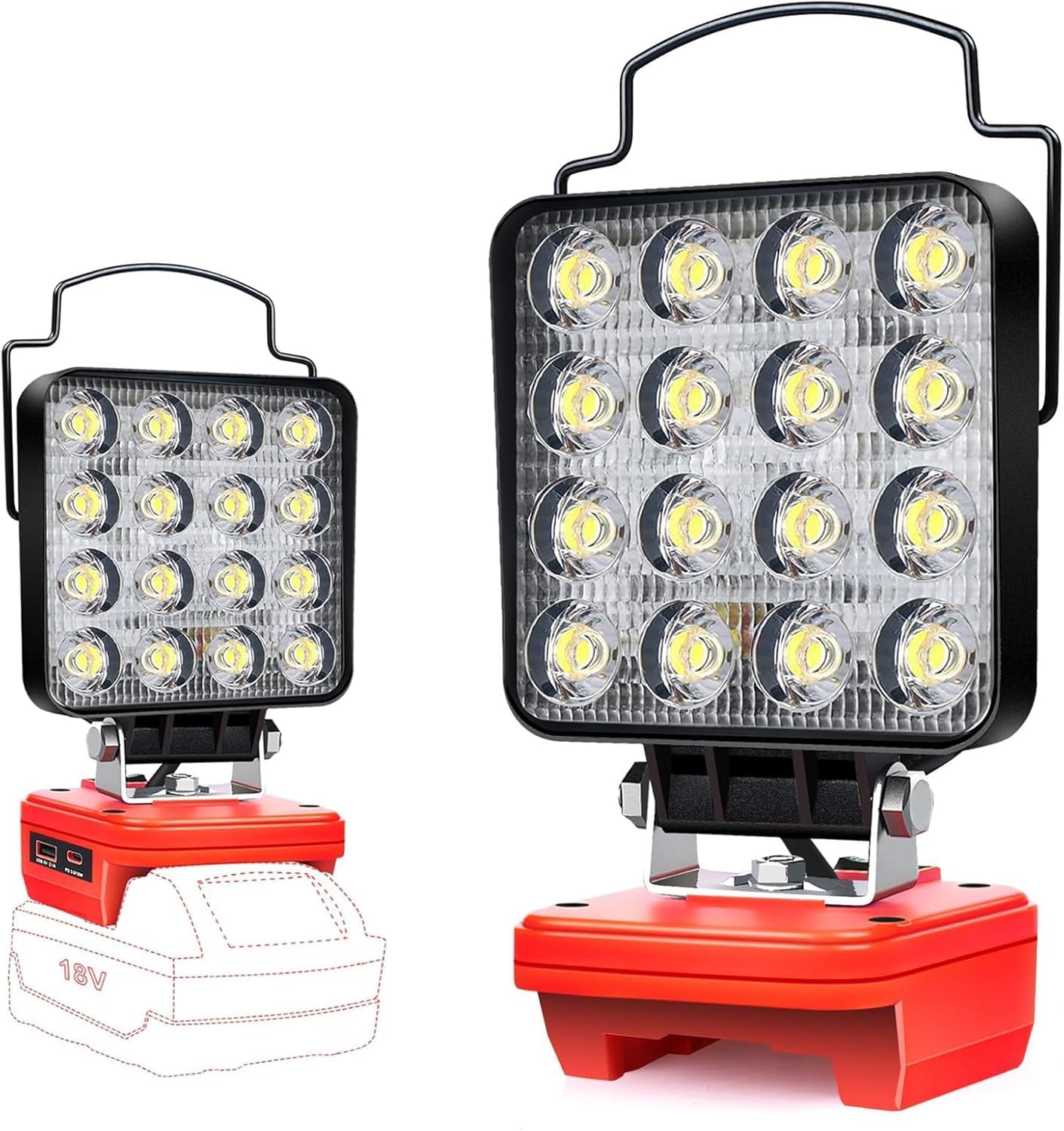 48W LED Work Light for Milwaukee M18 - Portable Floodlight