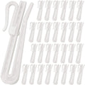50 Pcs Adjustable Pinch Pleat Curtain Hooks – 90mm White Plastic