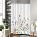 Ttincceer Floral Shower Curtain | Waterproof Polyester with Hooks