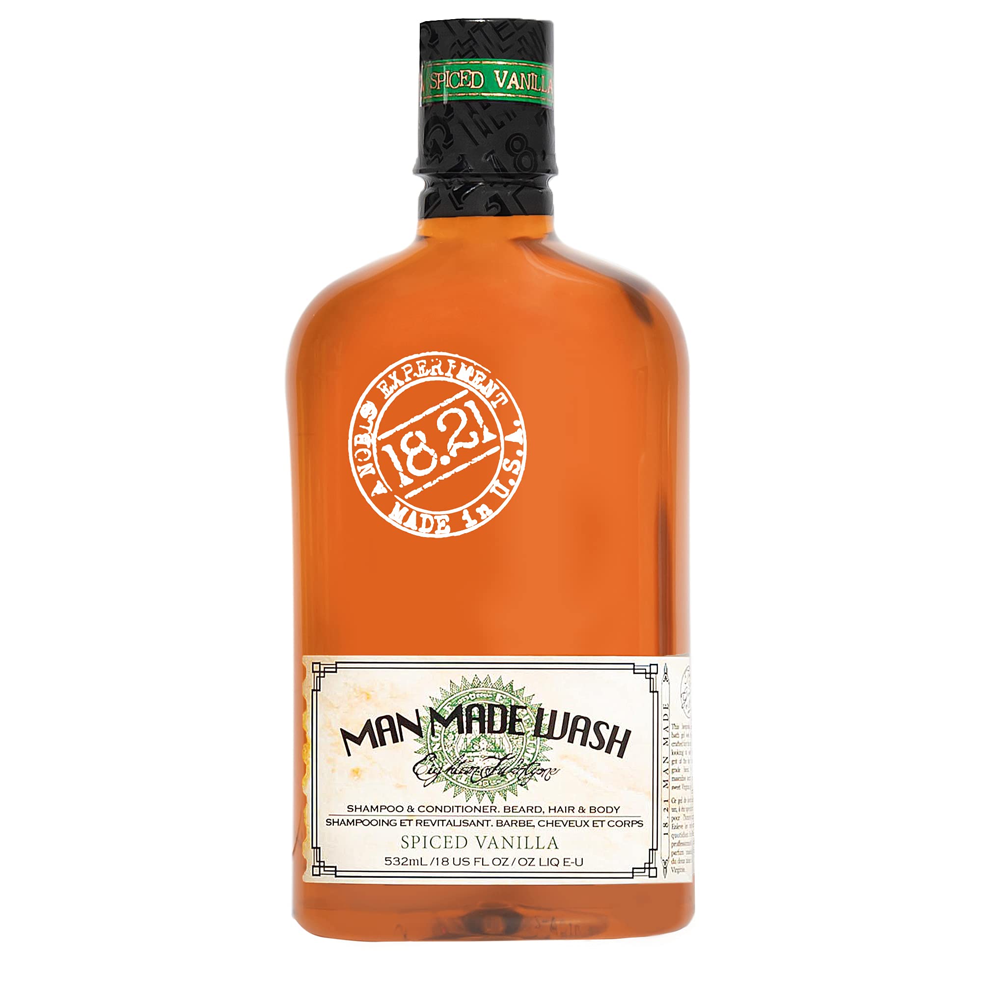 18.21 Man Made Spiced Vanilla 3-in-1 Shampoo, Conditioner & Body Wash