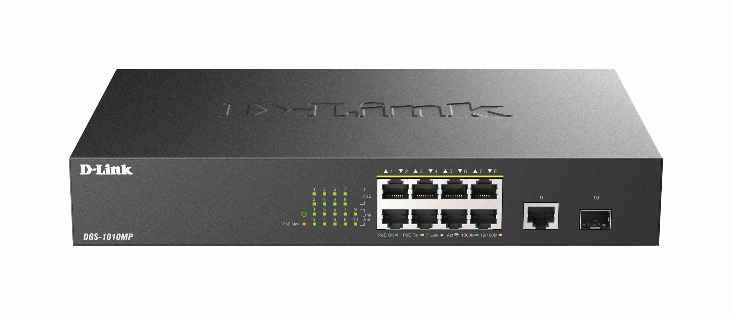 D-Link DGS-1010MP/M 10-Port Gigabit PoE Switch | 125W | SFP Uplink