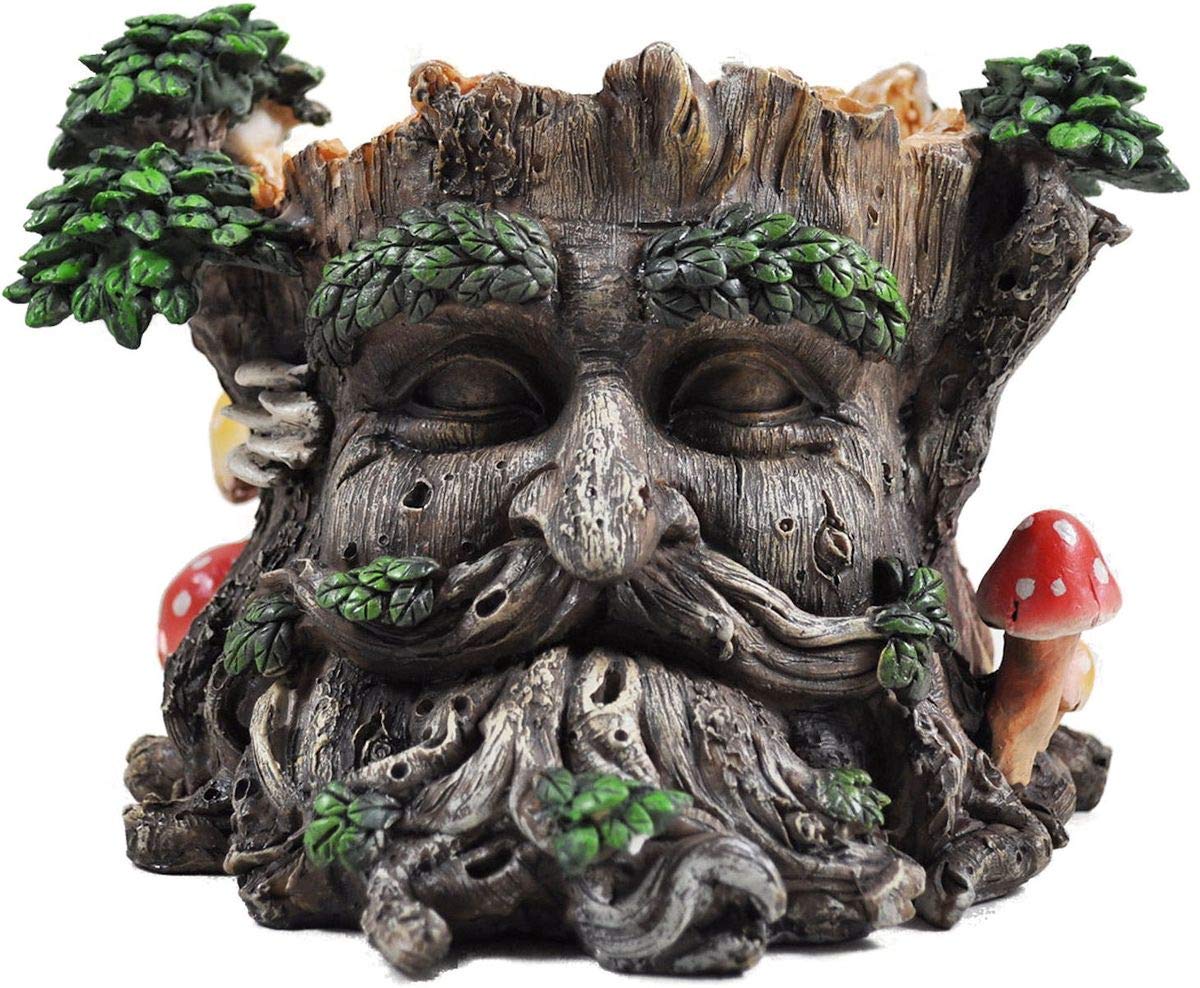 Jolof Store Tree Ent Face Garden Planter | Greenman Polyresin Pot 15cm