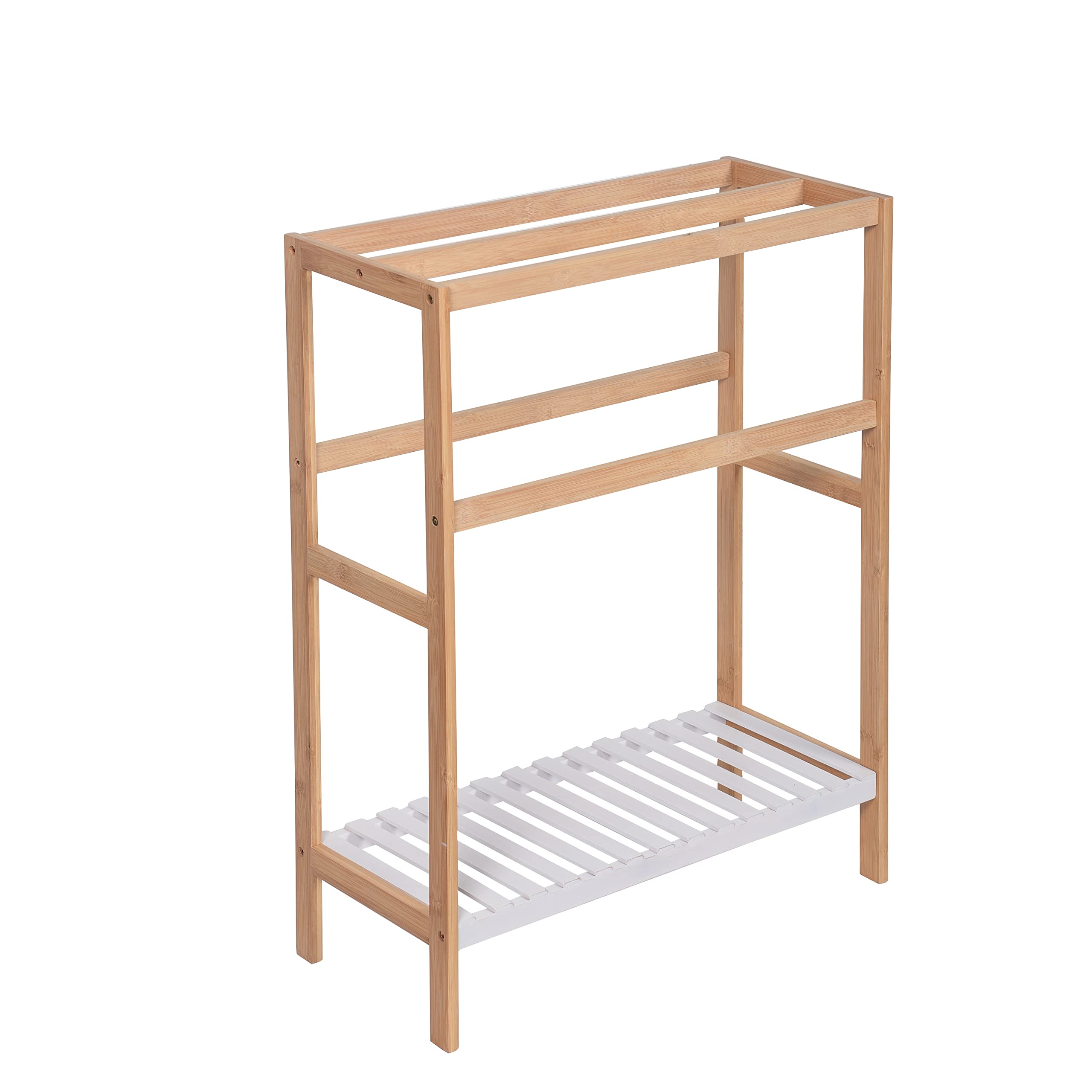 Kassi Bamboo Towel Rack – Freestanding Bathroom Storage Unit