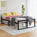 VECOCHO Metallbett 120x200 cm – Bettgestell mit 32 cm Stauraum, Schwarz