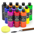 Shuttle Art Acrylic Paint Set - 12 Colors Bulk Bottles (16oz/473ml)
