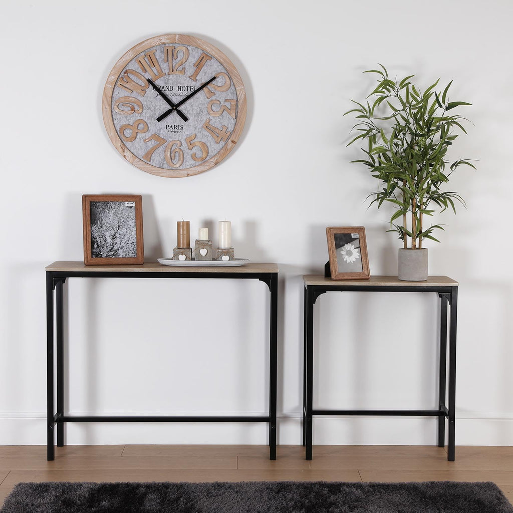 Versa Doncaster Console Table, Narrow table, 80x25x95cm, Brown and Black - image 2