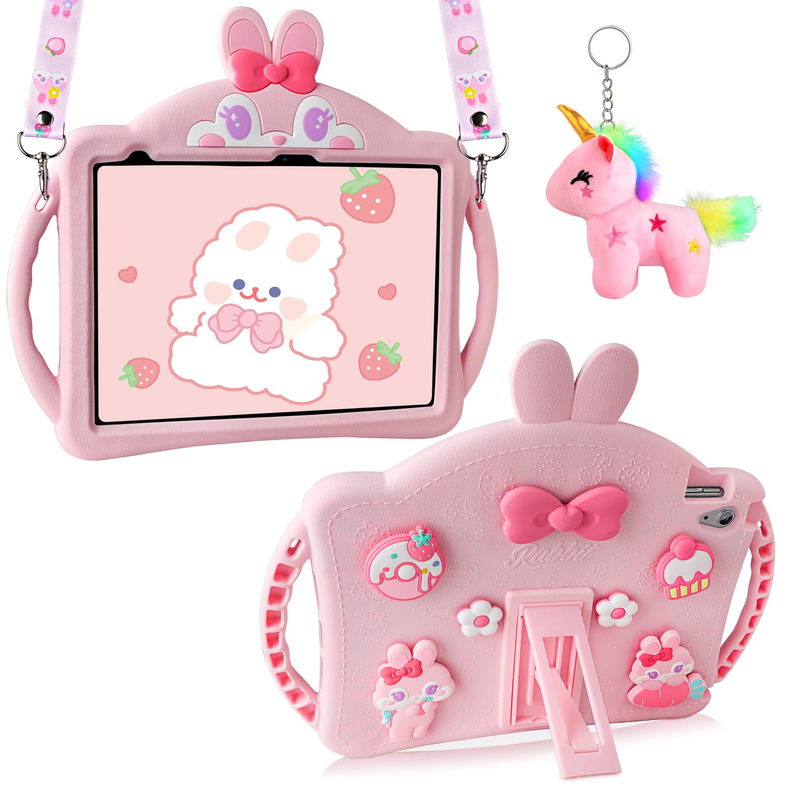 Aolcev iPad 11th/10th Gen Case - Kids Shockproof Silicone Unicorn Cover