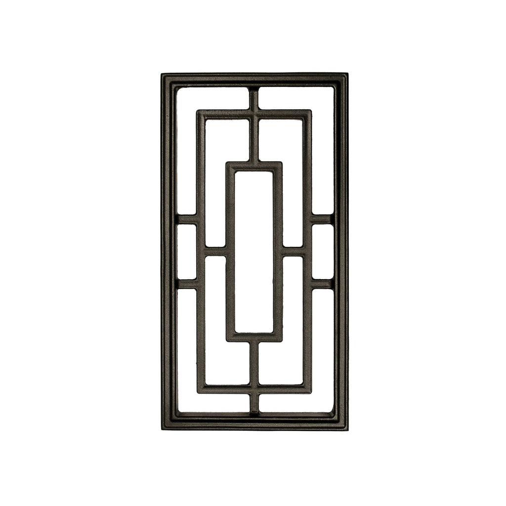 Nuvo Iron Rectangular Gate Insert - 9" x 17" Black Cast Aluminum