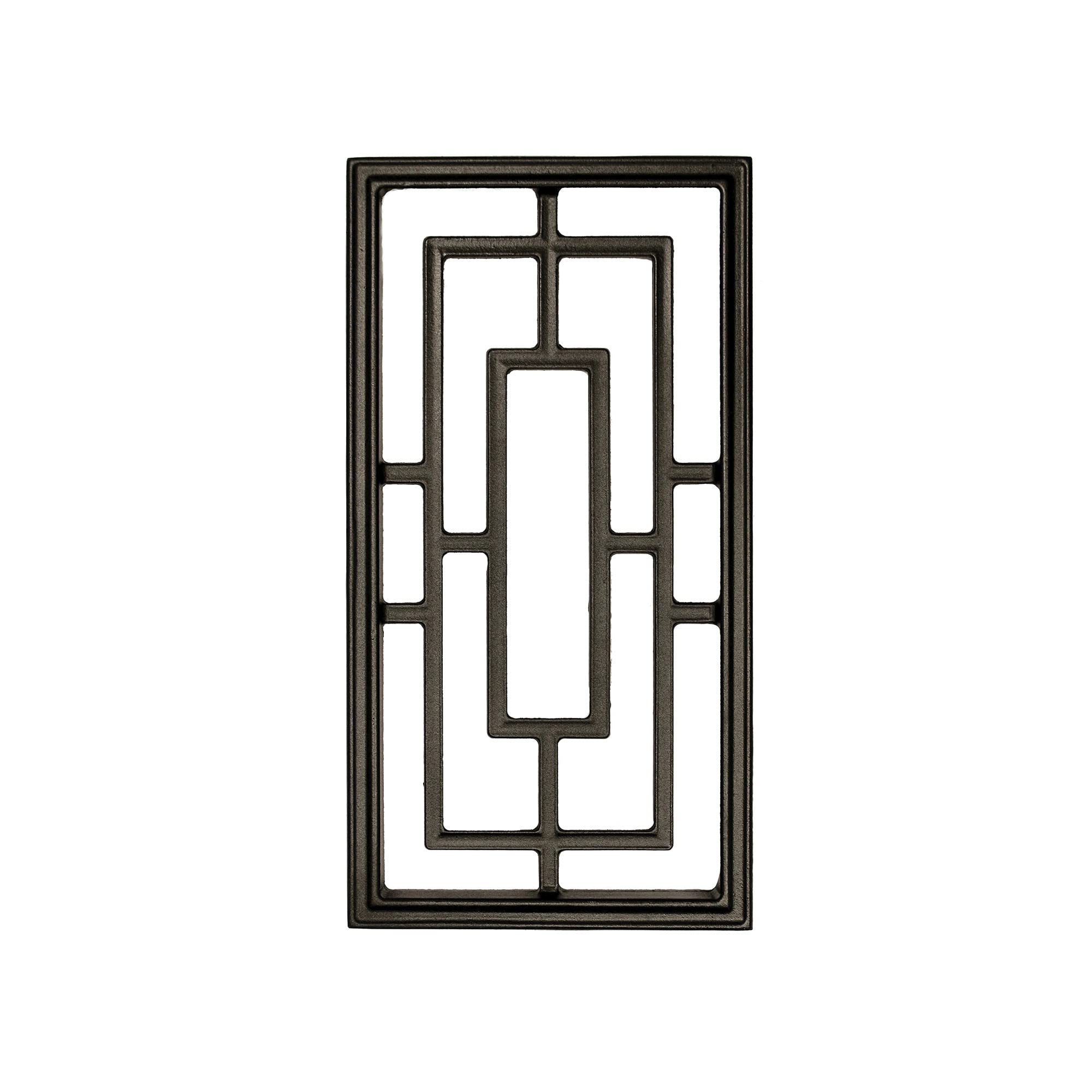 Nuvo Iron Rectangular Gate Insert - 9" x 17" Black Cast Aluminum
