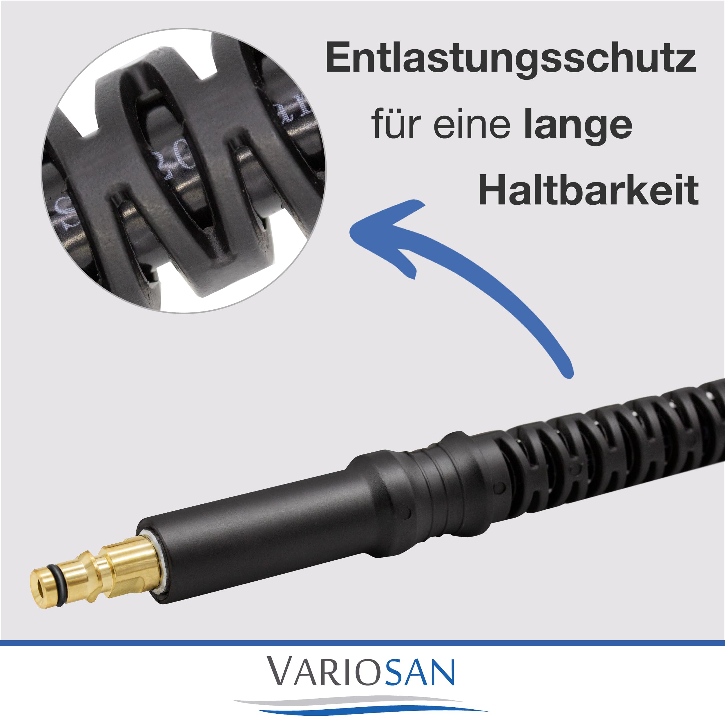 VARIOSAN 9m High Pressure Hose for Kärcher K2-K7 | 200 Bar Quick Connect