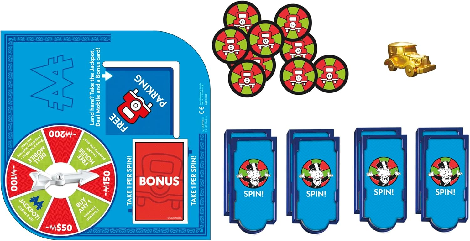 Snaps Monopoly Classic Board Game – Family Strategy Game with 8 Tokens