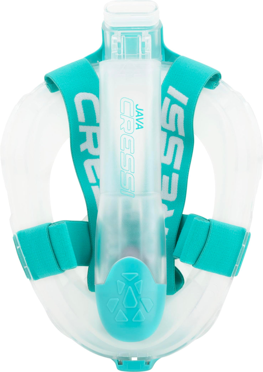 Cressi Java Full Face Snorkel Mask – Anti-Fog Silicone – Aquamarine S/M