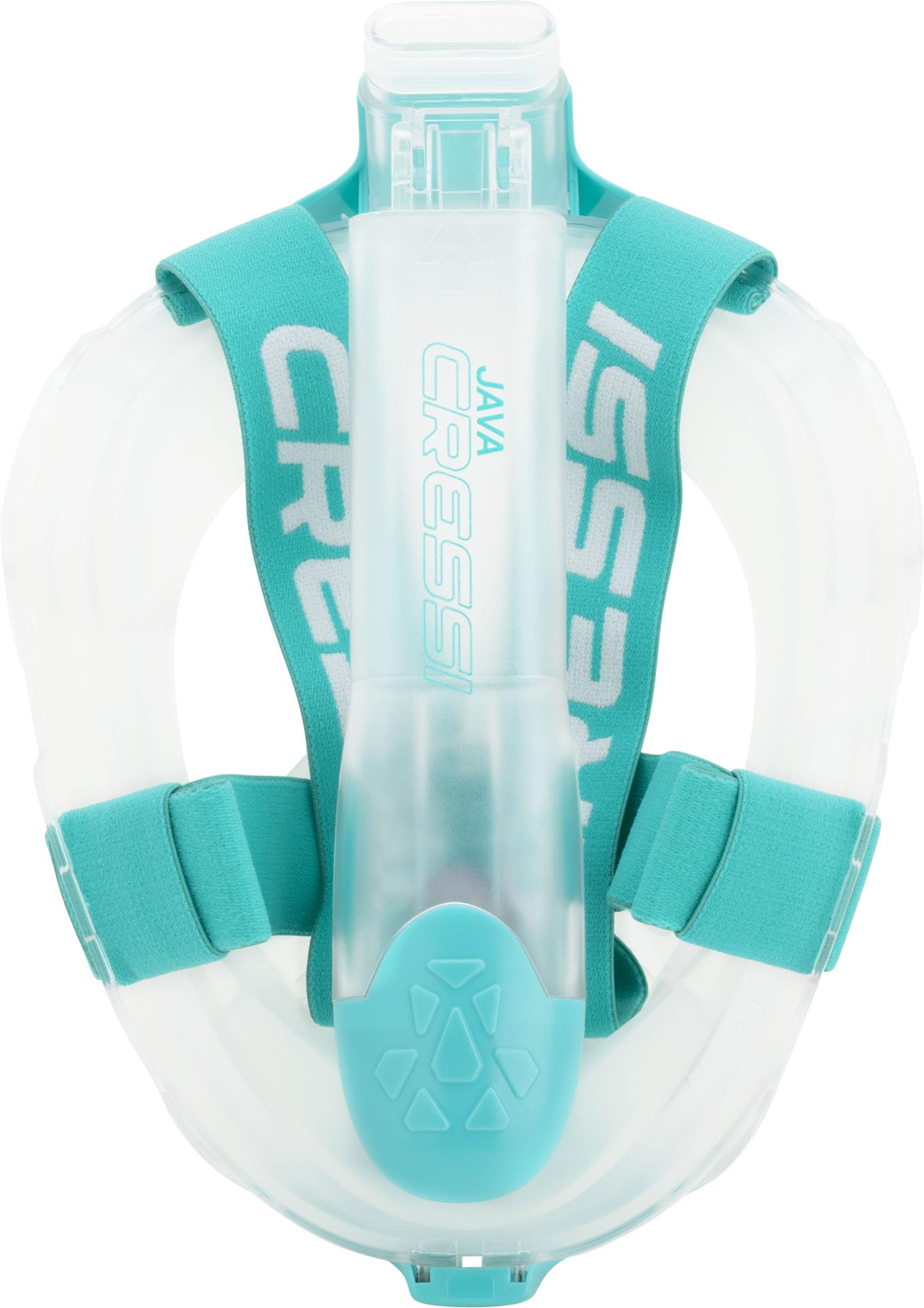 Cressi Java Full Face Snorkel Mask – Anti-Fog Silicone – Aquamarine S/M