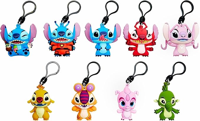 Disney Stitch Series 5 3D Figural Foam Bag Clip – Collectible Keychain