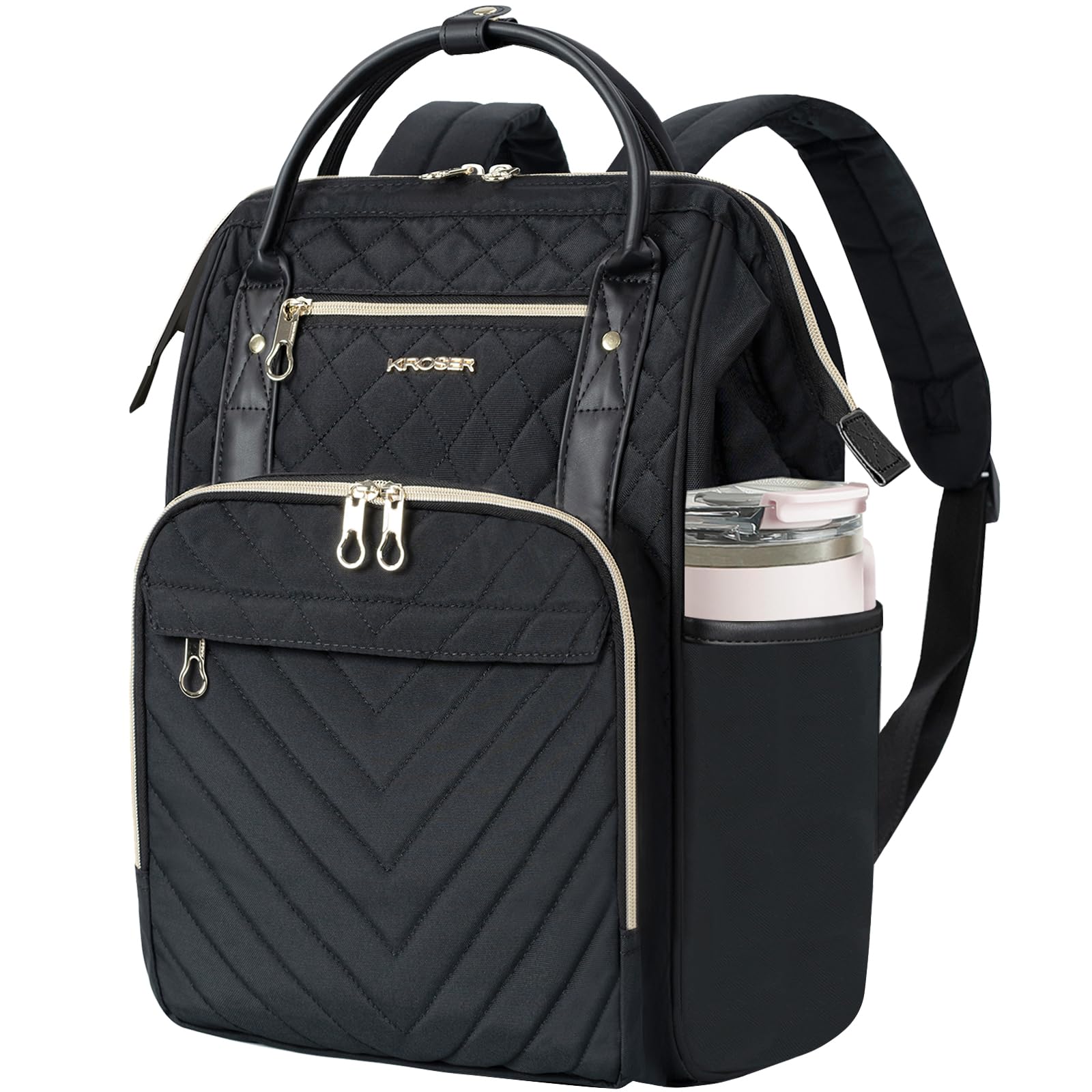 KROSER 15.6 Inch Laptop Backpack | Water Resistant Nylon Daypack
