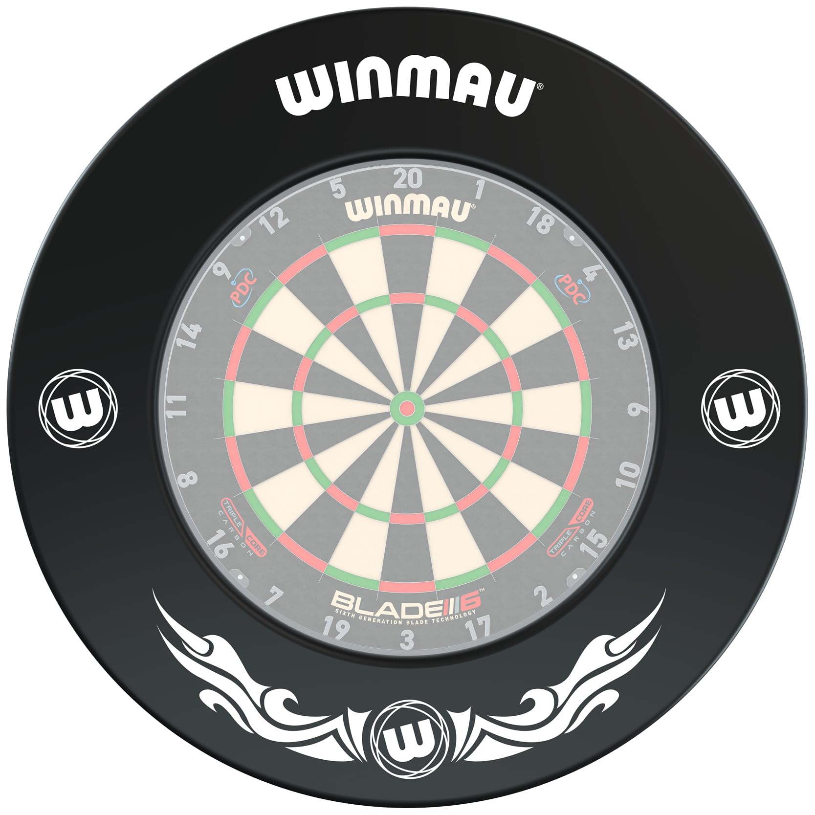 Winmau Xtreme Black Dartboard Surround – Bristle Board Wall Protector