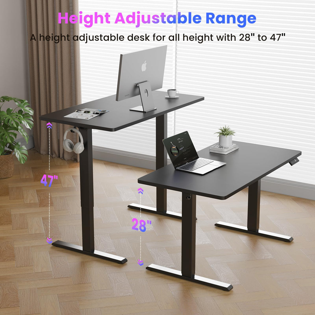WALKINGDESK Electric Standing Desk, 140 x 60 cm, Black - image 4