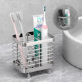 Luxspire Toothbrush Holders for Bathroom, Stainless Steel, 2 Slots, Silver - image 1