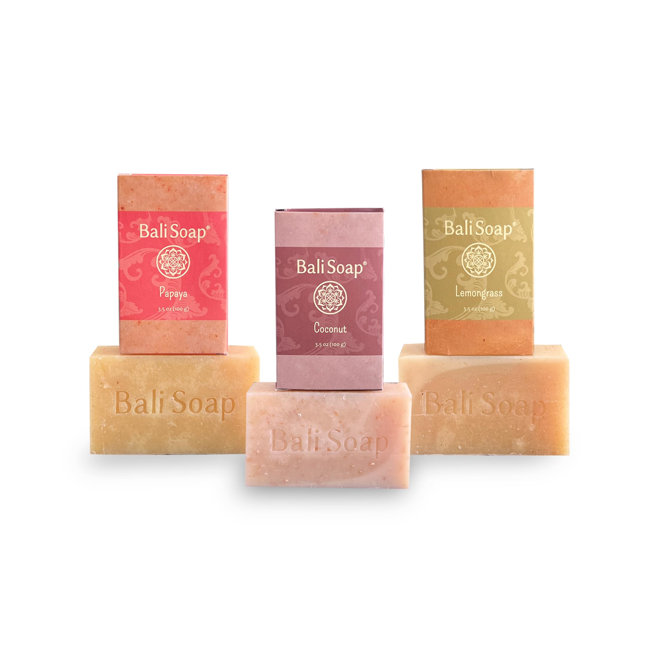 Bali Soap Natural Soap Bar Gift Set | 3-Pack Exfoliating Vegan Soap