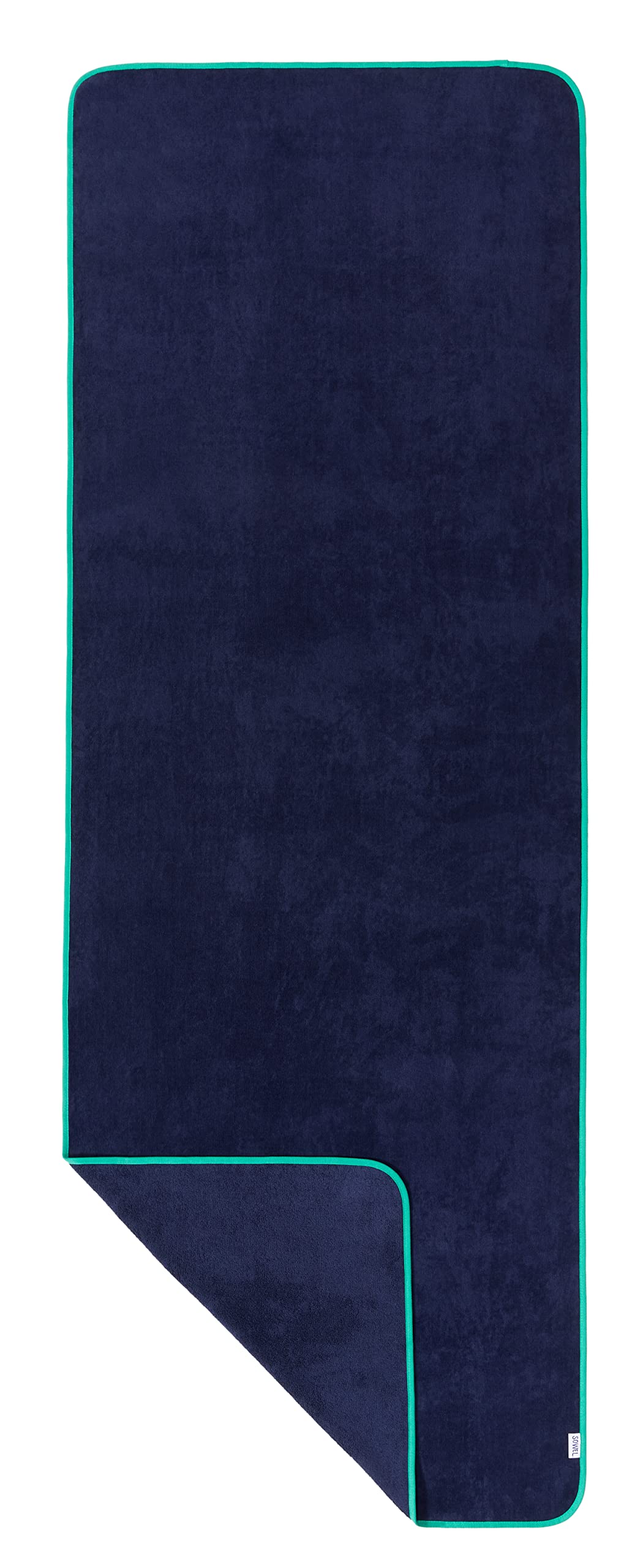 Sowel XXL Beach Towel | 100% Organic Cotton Sauna Towel | Navy/Green