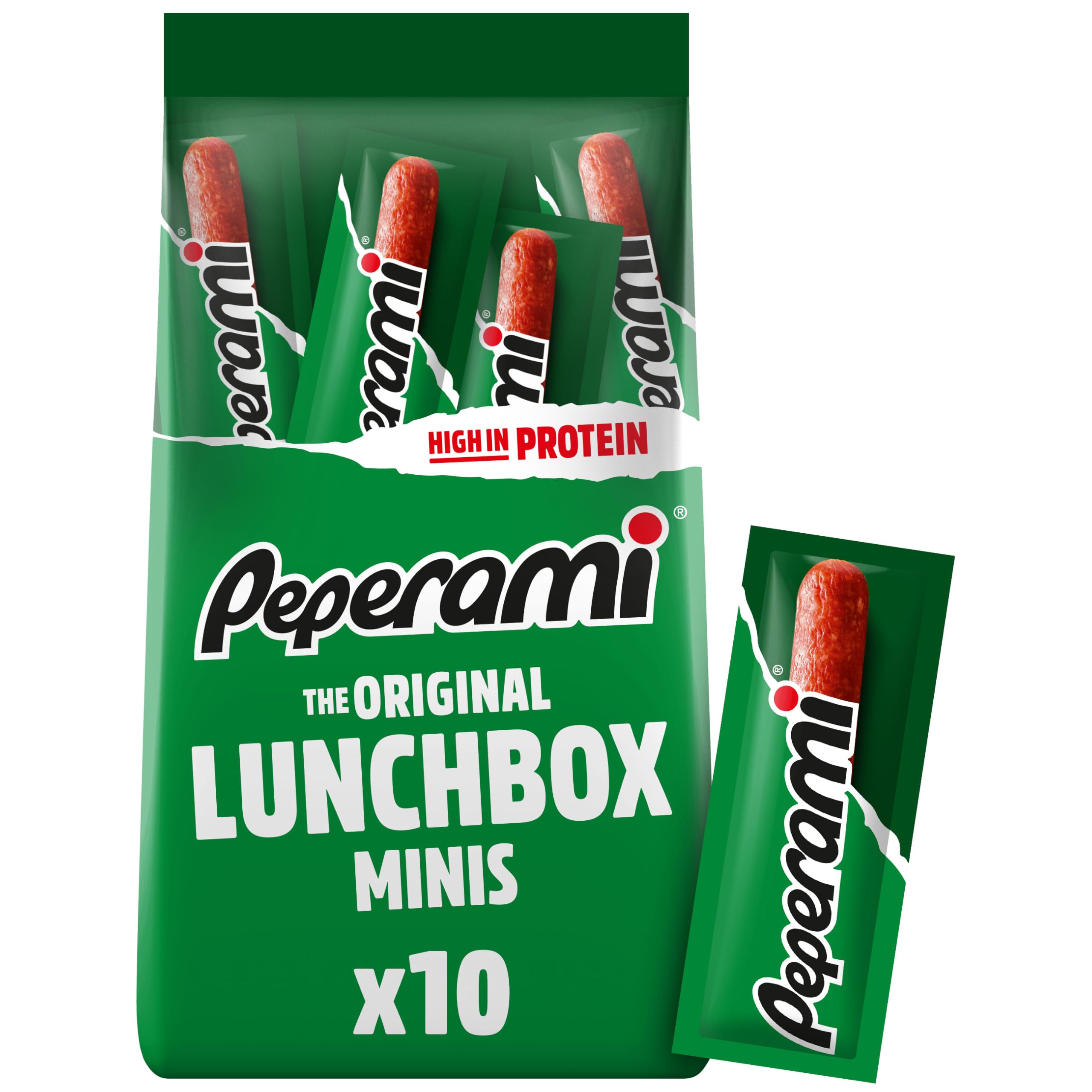 Peperami Original Mini Smoked Pork Salami Sausage - 10 x 100g Bulk Pack