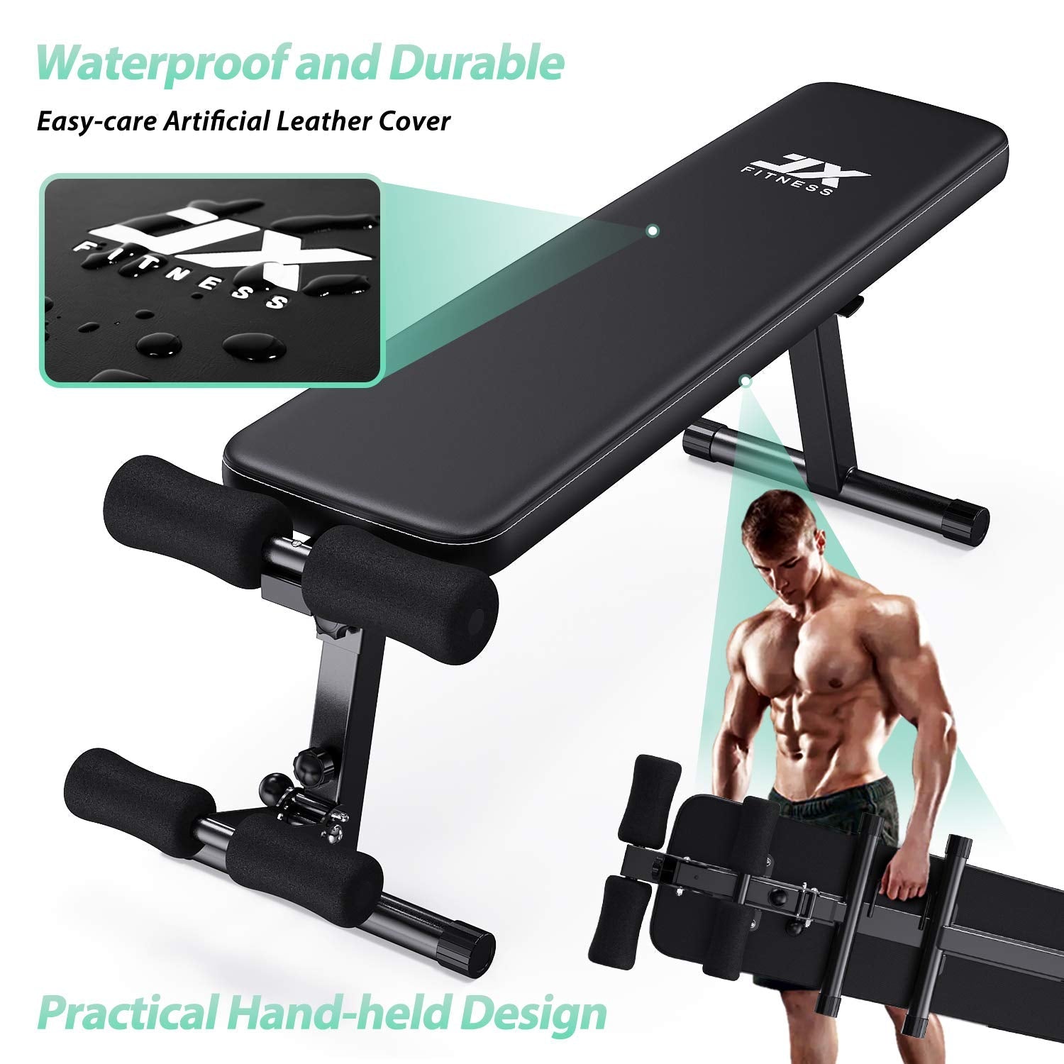 Jolof Store Foldable Weight Bench | Adjustable Flat & Sit Up Gym Bench
