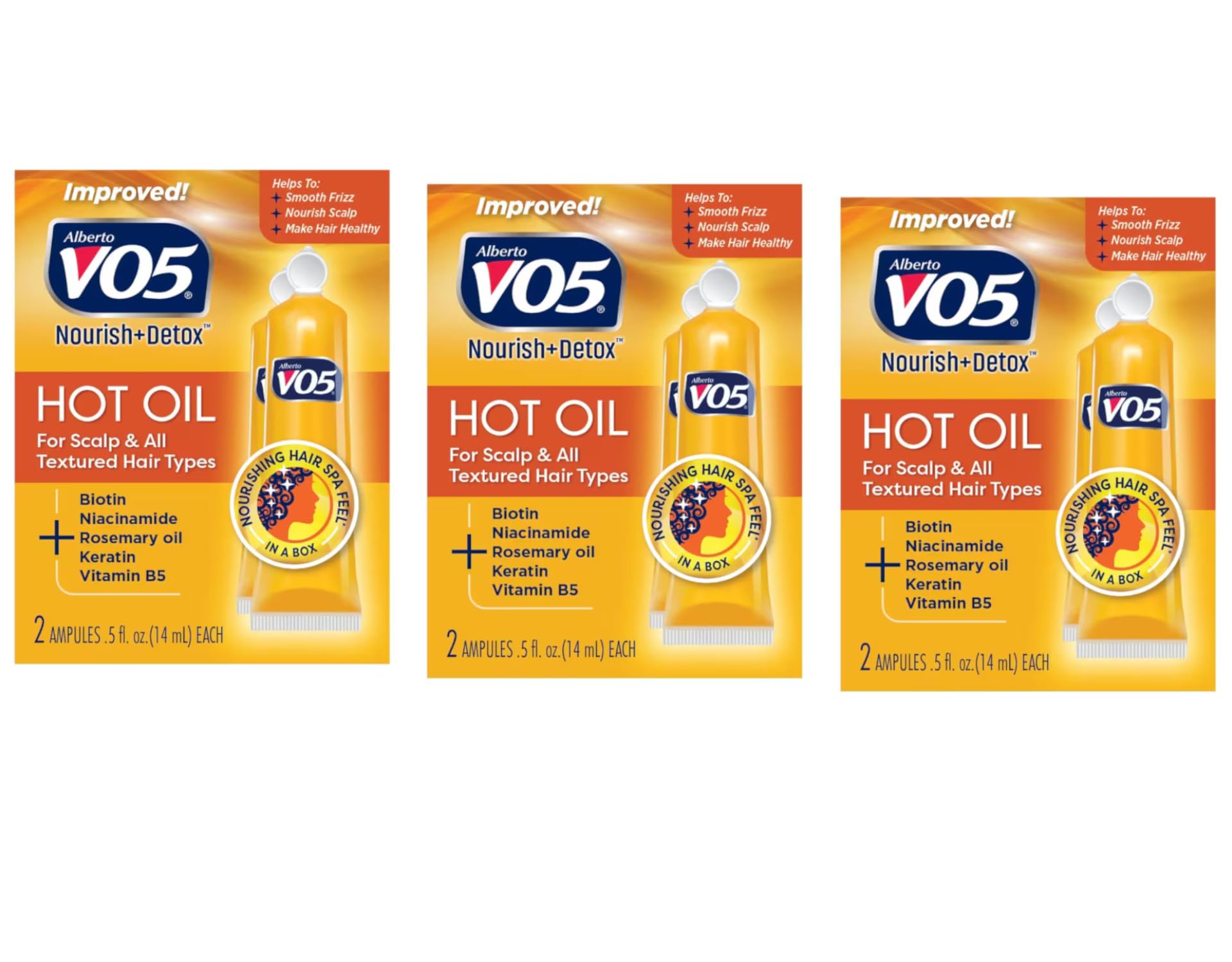 Vo5 Hot Oil Therapy Hair Treatment – Vitamin & Protein Rich (3 Pack)