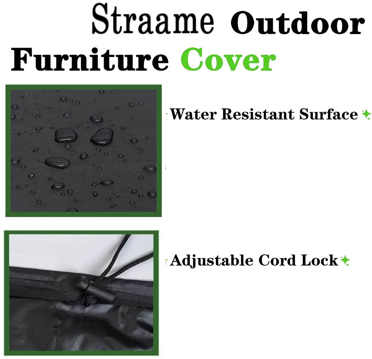 Straame Heavy Duty 420D Oxford Waterproof Rectangular Patio Table Cover
