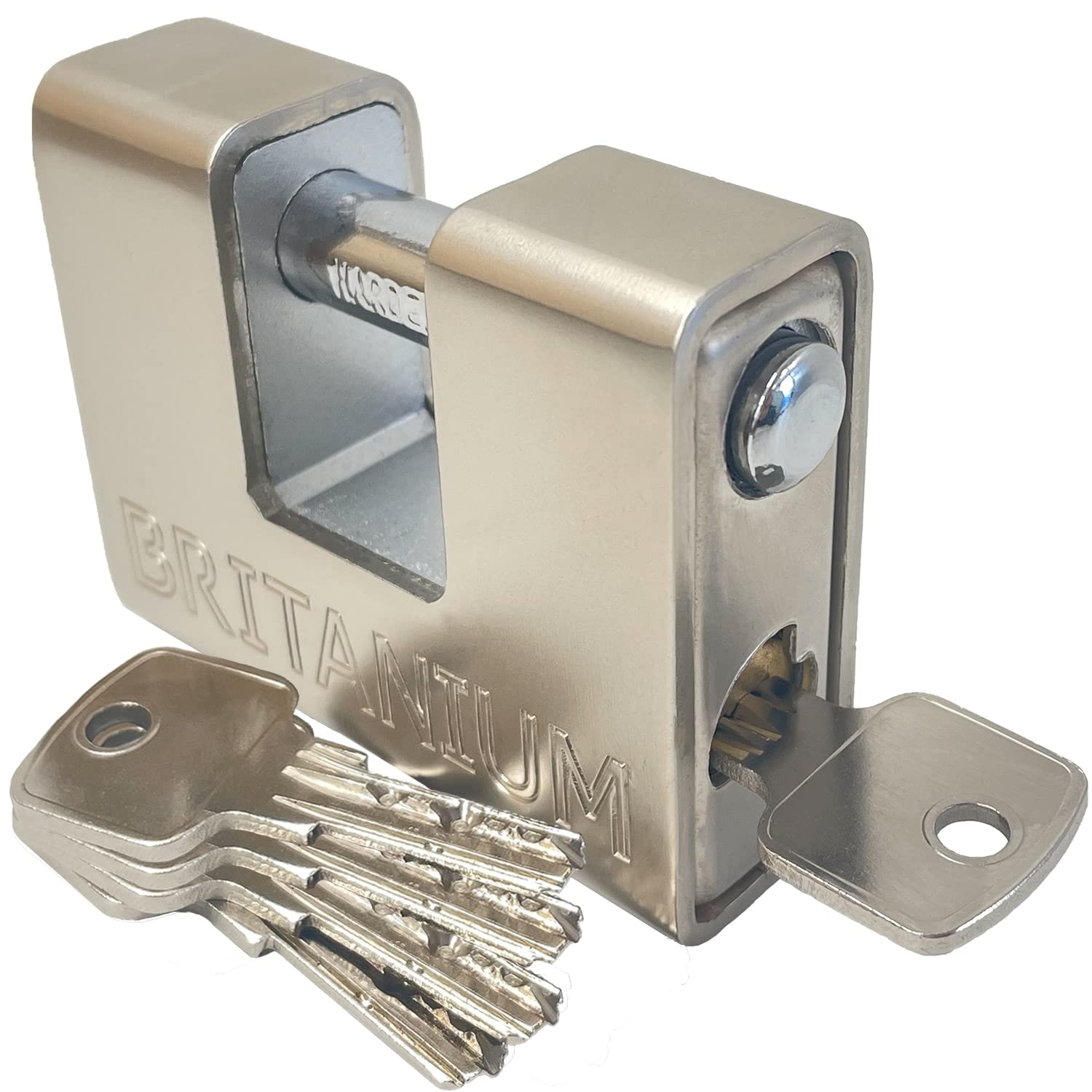 Britanium BRP74 Armoured Container Padlock | Heavy Duty Security (5 Keys)