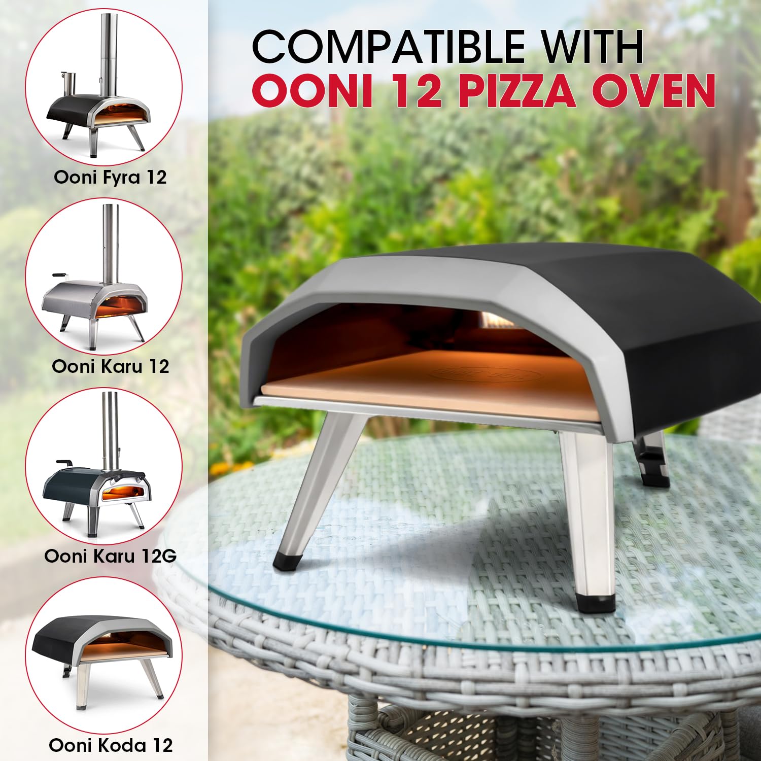 Unicook 33cm Square Pizza Stone | Heavy Duty Cordierite Baking Stone