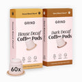Grind Decaf Variety Coffee Pods – 60 Biodegradable Nespresso Capsules