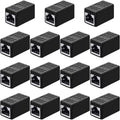 Frienda RJ45 Coupler 15-Pack | Shielded Ethernet Extension Adapter – Black
