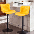 Kidol & Shellder Bar Stools Set of 2 Swivel Breakfast Barstools, Yellow - image 1