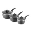 Tower Cerastone 3 Piece Non-Stick Saucepan Set | Forged Aluminium