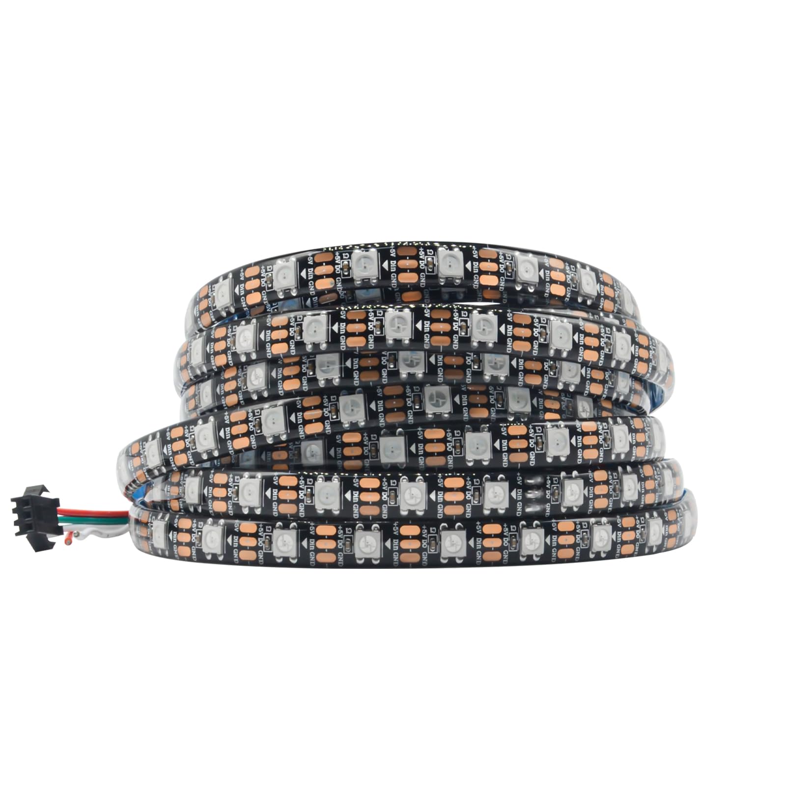 WS2812B Addressable RGB LED Strip | 5M 5V 60LEDs/m IP65 Black