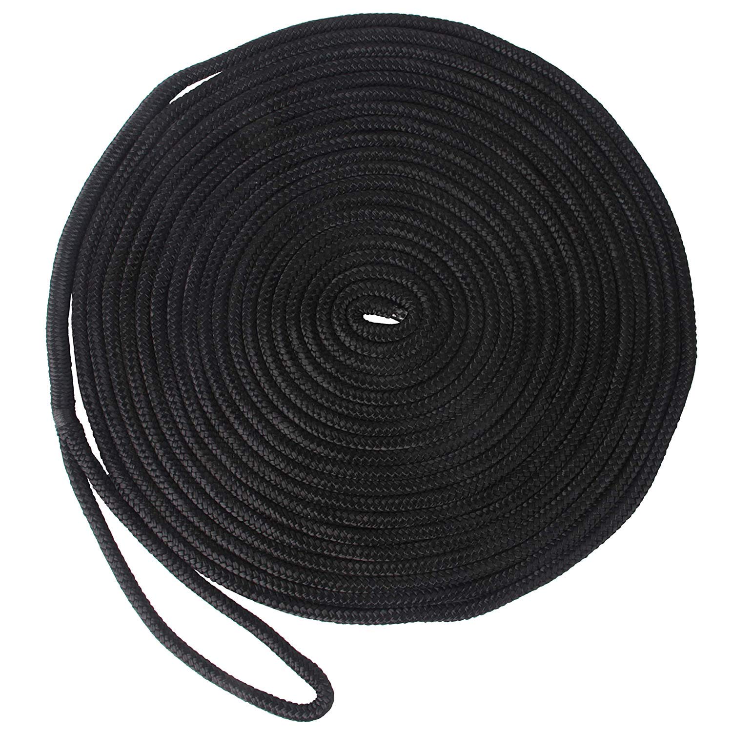 JSHANMEI Double Braided Nylon Boat Dock Lines - 1/2" x 25FT Mooring Rope 2-Pack