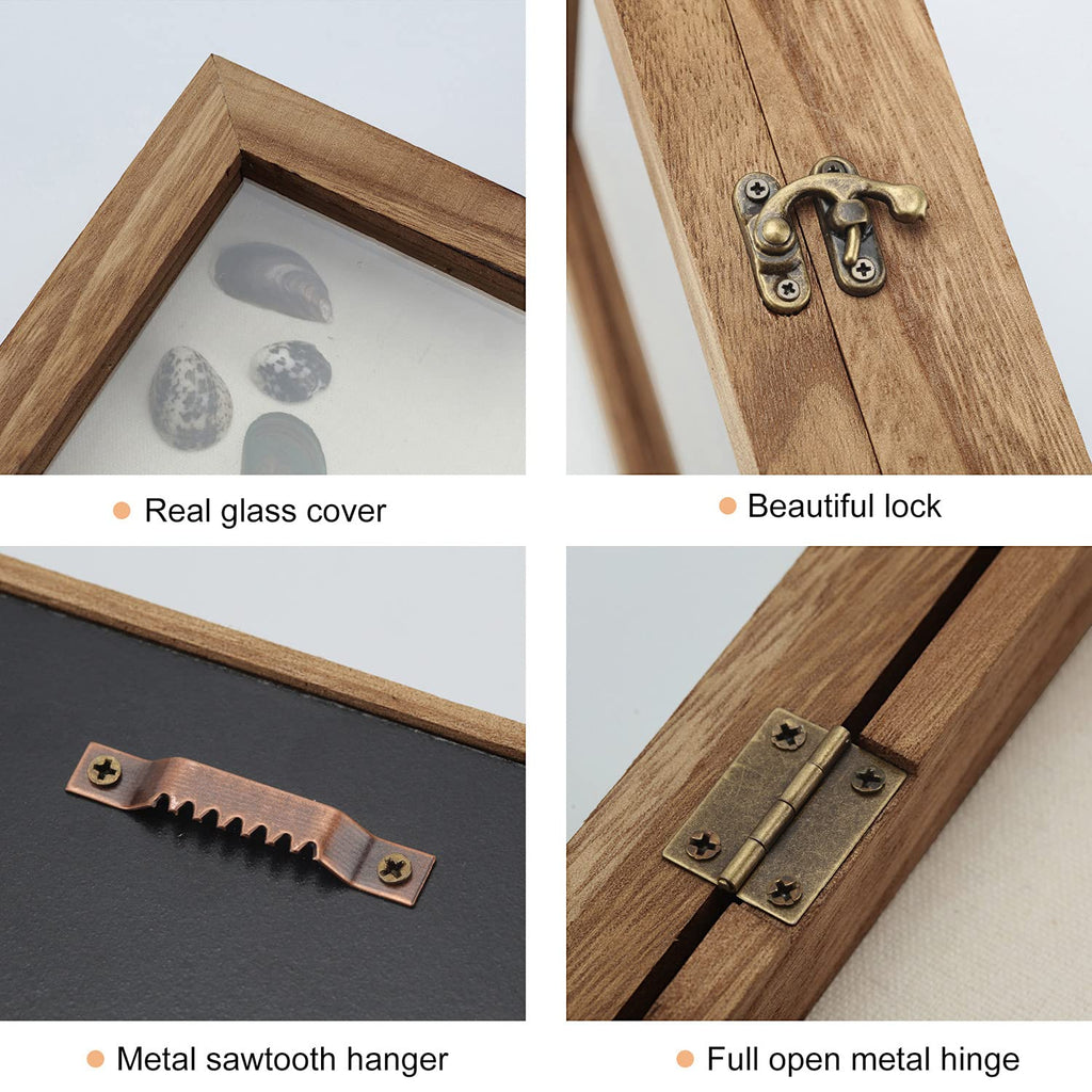 TJ.MOREE Shadow Box Display Case | 13x16 Wood Frame for Wedding Bouquets