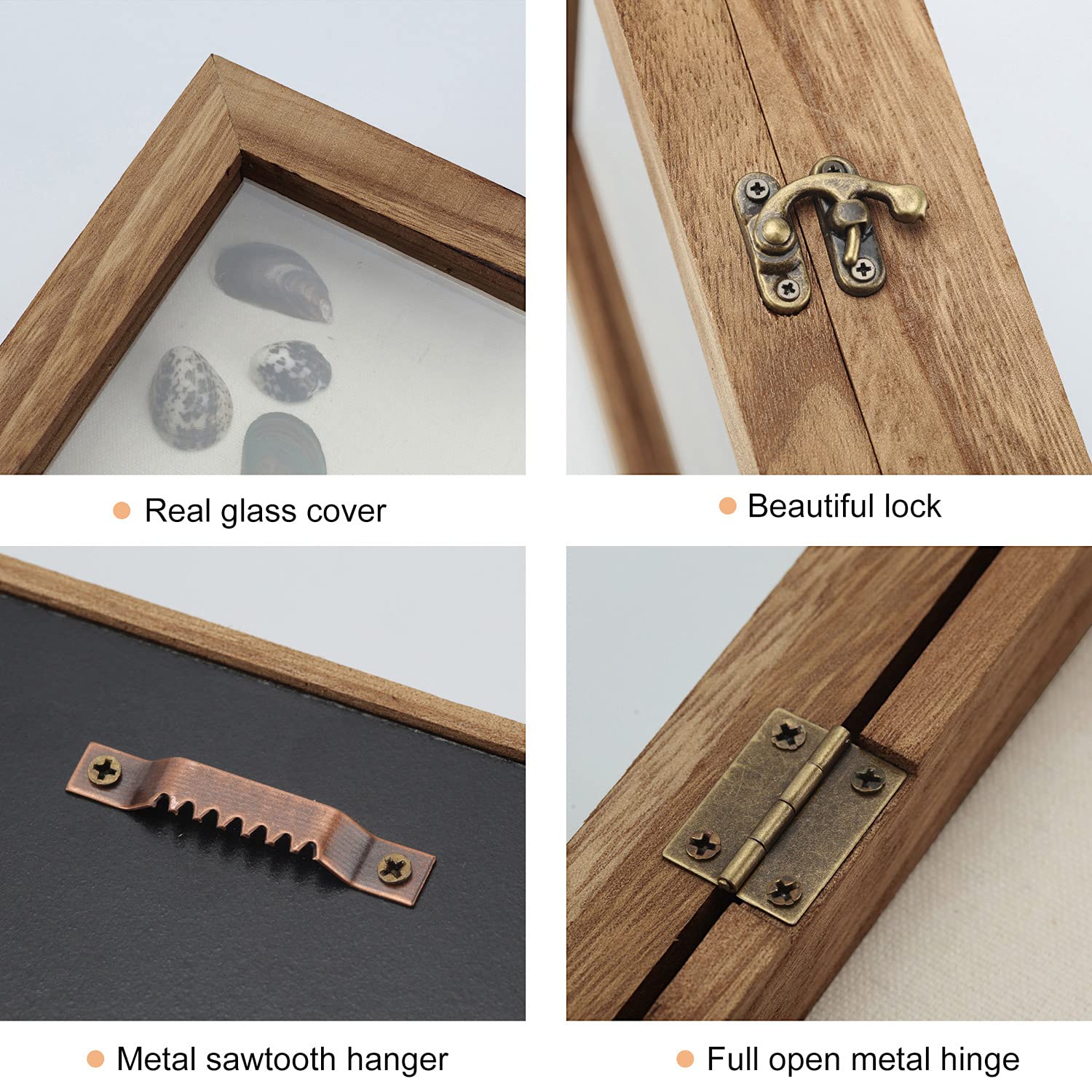 TJ.MOREE Shadow Box Display Case | 13x16 Wood Frame for Wedding Bouquets