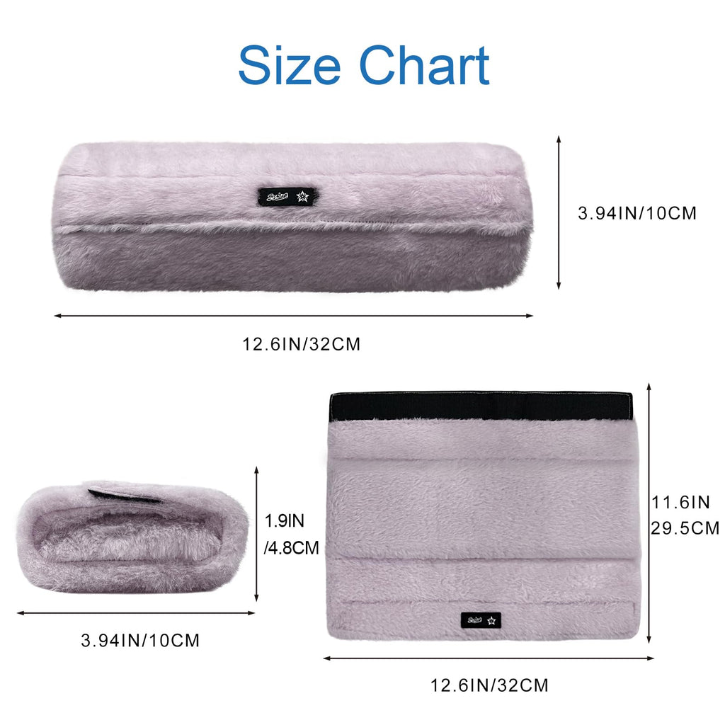 SPRING SEAON Wheelchair Armrest Pads Covers Fuzzy Desk Chair Arm Pads Soft