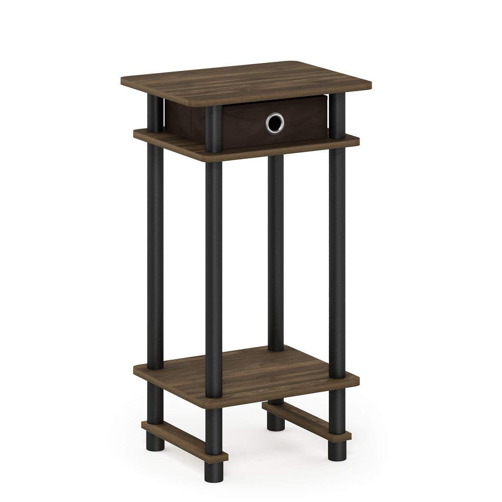 Furinno TURN-N-TUBE Side Table, 3-Tier End Table with Storage Bin, Open Shelf Night Stand, Bedside Table, Toolless Assembly, for Living Room, Bedroom - image 5