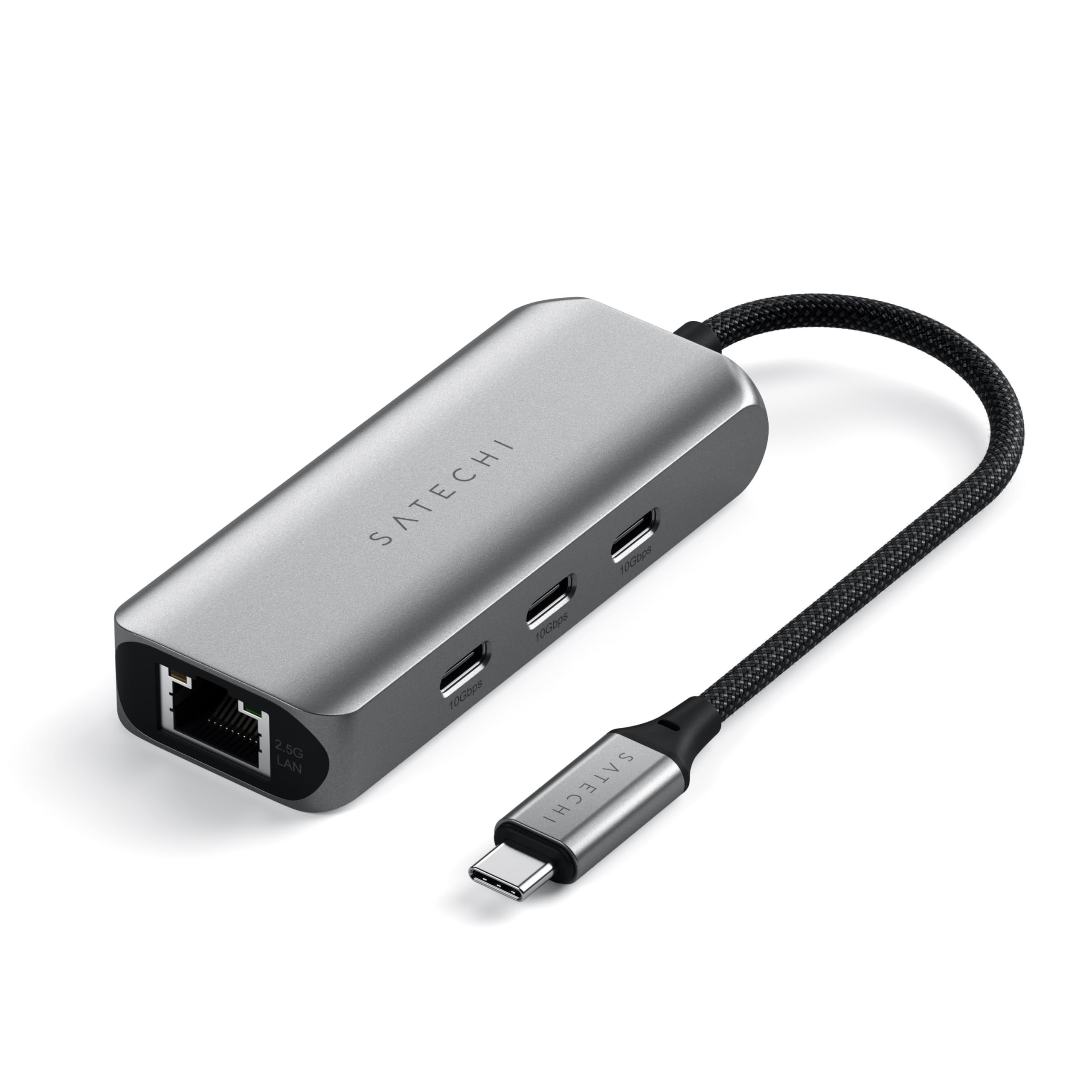Satechi USB-C 2.5 Gigabit Ethernet Adapter | 3x USB-C 3.2 Ports