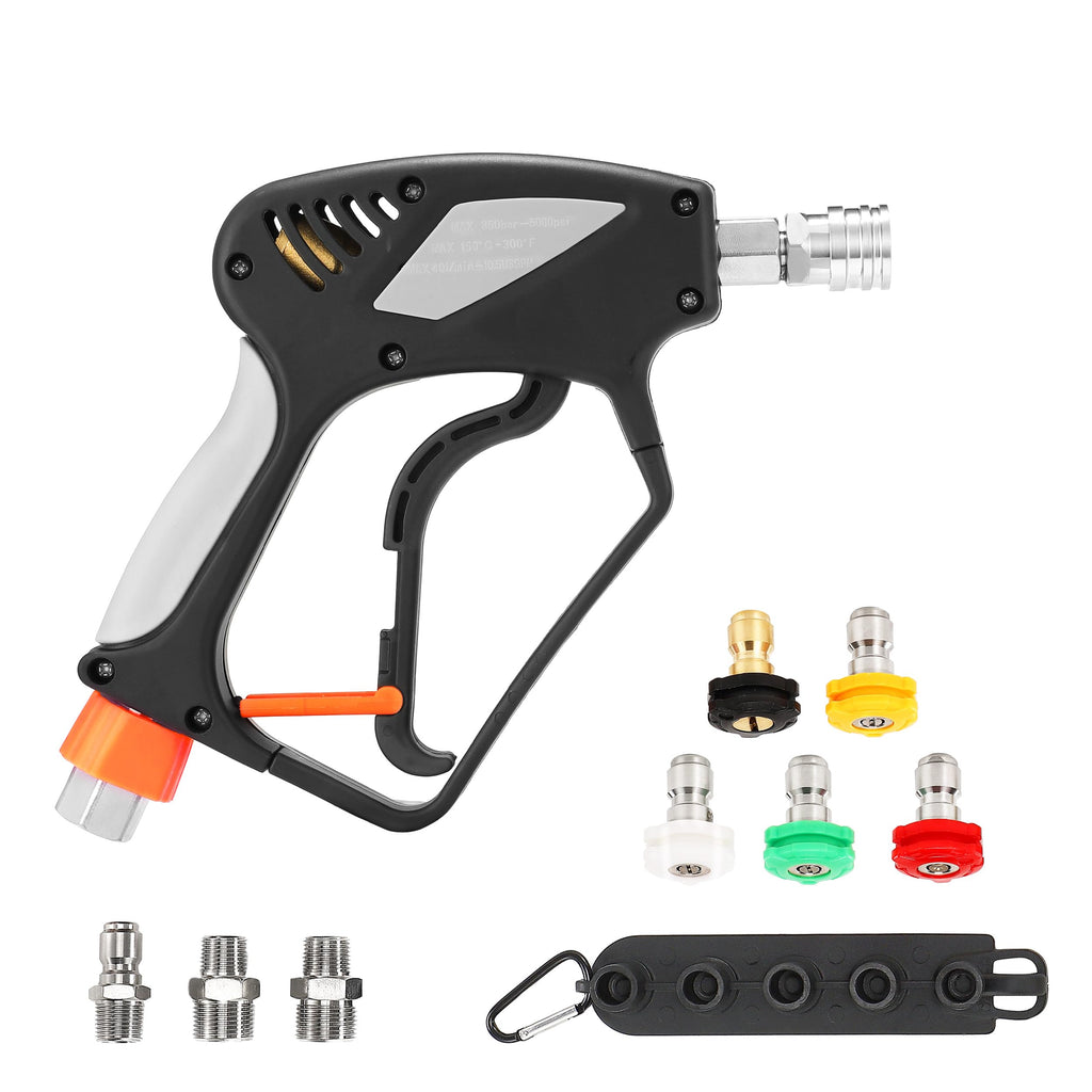 PWACCS Pressure Washer Gun with Swivel | 5000 PSI Short Power Washer Kit