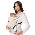 Momcozy PureHug Baby Carrier – Pure Cotton with Lumbar Support, Khaki