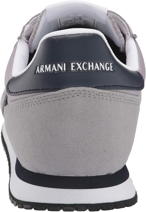Armani Exchange Men’s Retro Suede Running Sneakers - Grey - UK 7