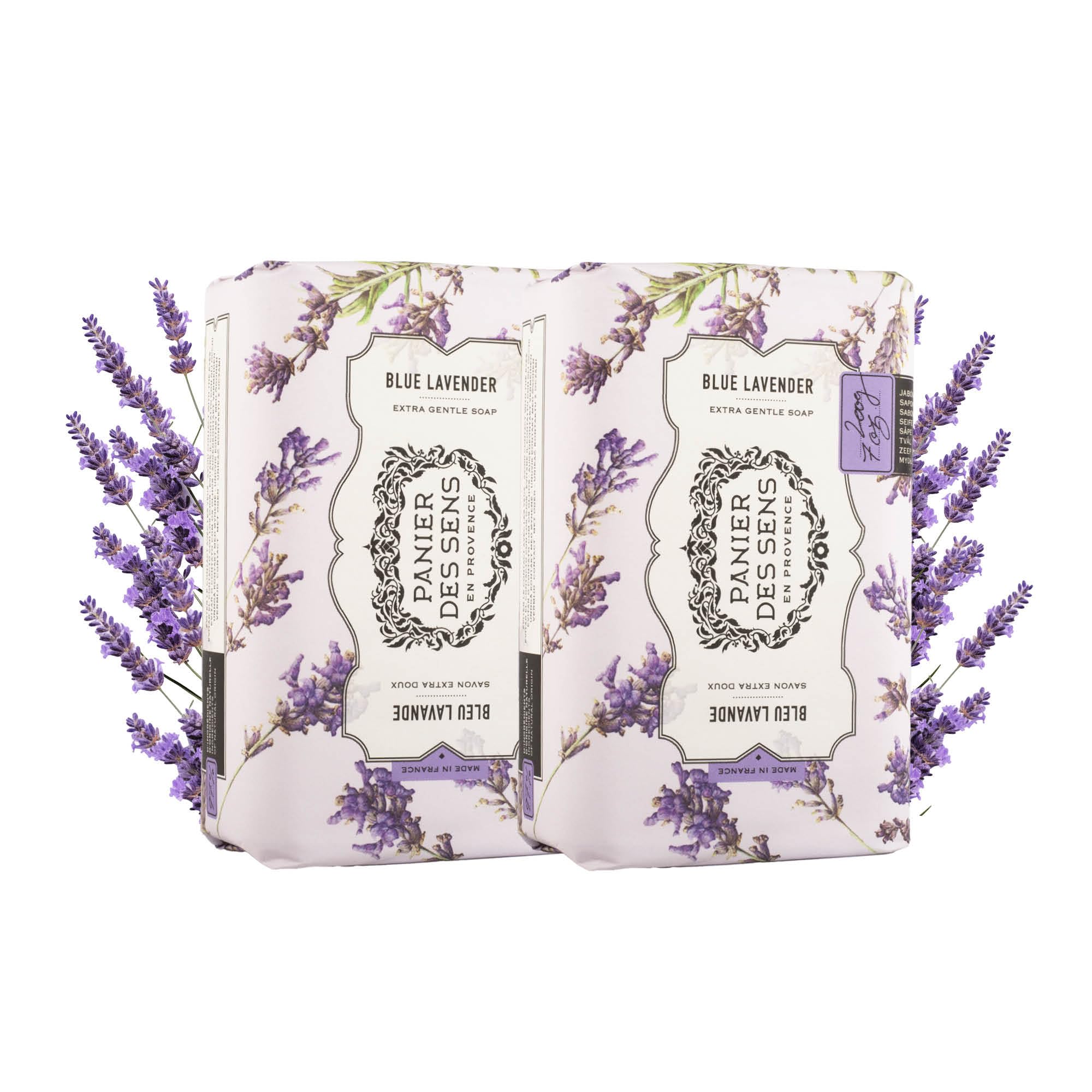 Panier des Sens Blue Lavender Soap Bar – 2x200g Moisturizing Shea Oil