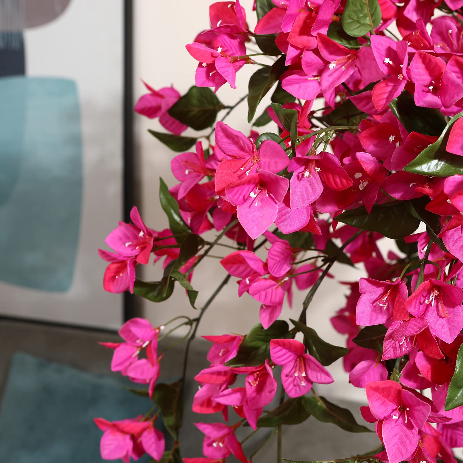 Fopamtri 120cm Artificial Bougainvillea Tree | Pink Fake Blossom Plant